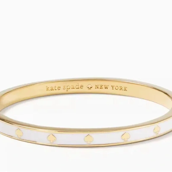 Kate Spade Spot The Spade Enamel Hinged Bracelet NWT - Picture 1 of 3